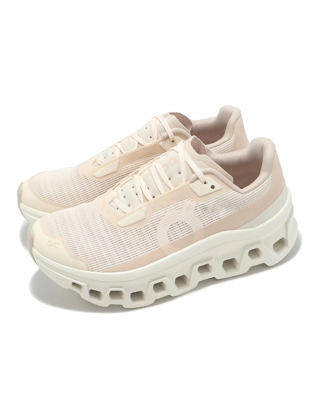 On Running Women's Cloudmonster Void Sneakers Light Beige Cream Size 7